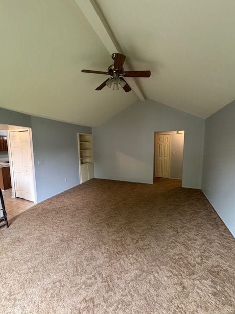 20433 Birch Meadow Dr, Clinton Township, MI 48036 - unfurnished living room with ceiling fan and light carpet