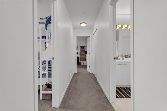 37695 Burton Dr, Farmington Hills, MI 48331 - hallway with light carpet and baseboards