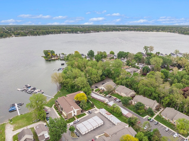895 S Pontiac Trl Unit C206, Walled Lake, MI 48390 - aerial view of residential area featuring a large body of water