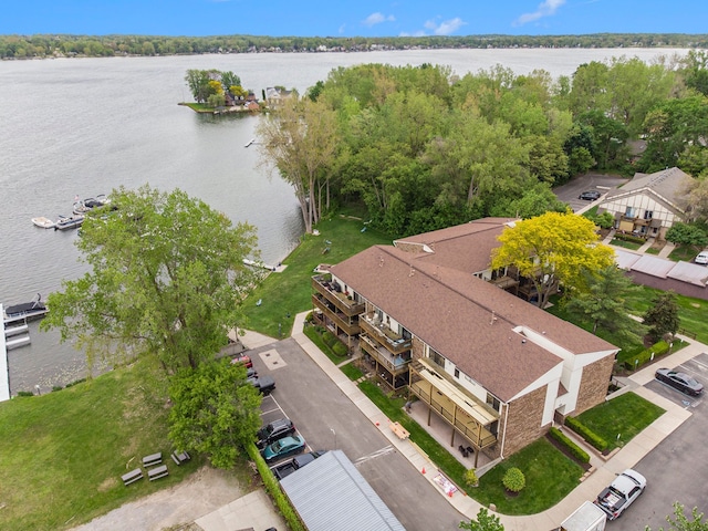 895 S Pontiac Trl Unit C206, Walled Lake, MI 48390 - aerial view of a large body of water