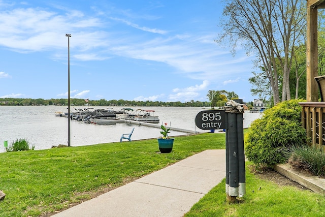 895 S Pontiac Trl Unit C206, Walled Lake, MI 48390 - water view featuring a dock
