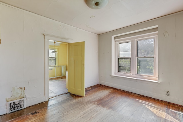 923 Calvert St, Detroit, MI 48202 - spare room with hardwood / wood-style flooring, plenty of natural light, and baseboards