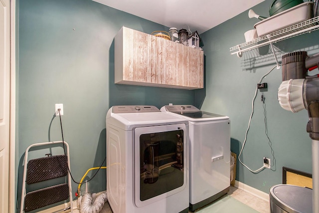 4049 Berkeley Ave Unit 25, Canton, MI 48188 - laundry room with cabinet space, separate washer and dryer, and baseboards