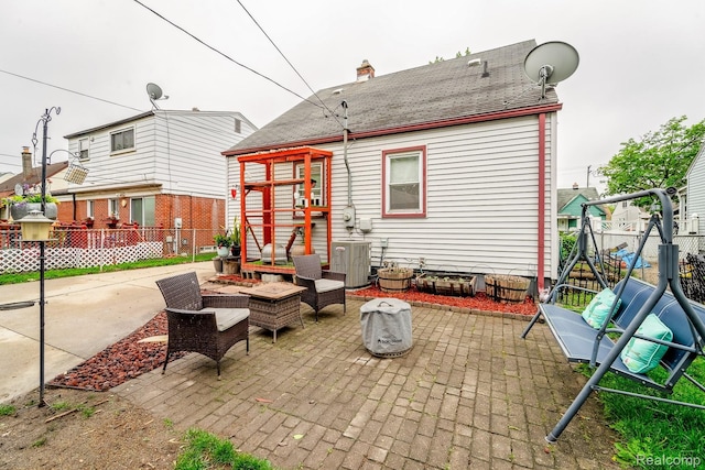 706 White Ave, Lincoln Park, MI 48146 - view of patio / terrace with central AC unit