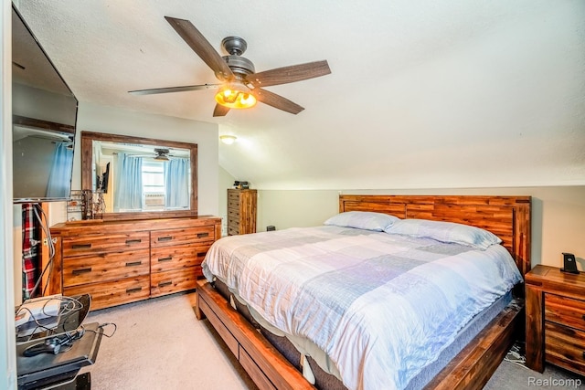 706 White Ave, Lincoln Park, MI 48146 - carpeted bedroom featuring lofted ceiling and a ceiling fan