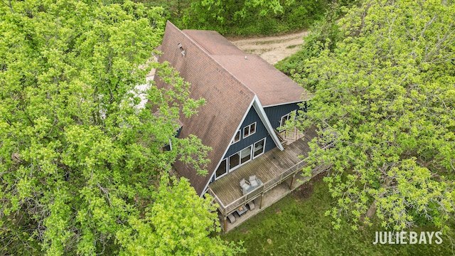view from above of property