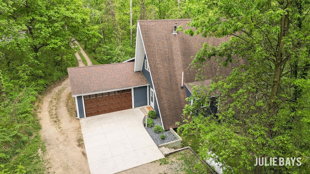 view from above of property
