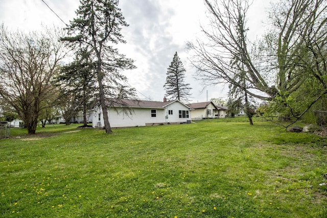 view of grassy yard