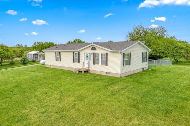 10060 Pioneer Rd, Hillsdale, MI 49242 - view of front of home with crawl space and a shingled roof
