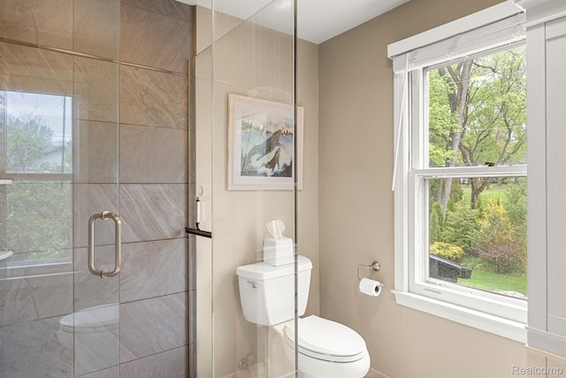 2960 Timberwyck Trail Dr, Troy, MI 48098 - full bathroom featuring toilet, a shower stall, and baseboards