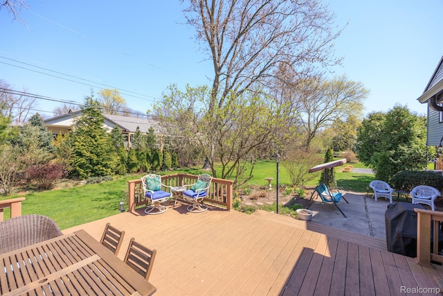 2960 Timberwyck Trail Dr, Troy, MI 48098 - wooden deck featuring a lawn