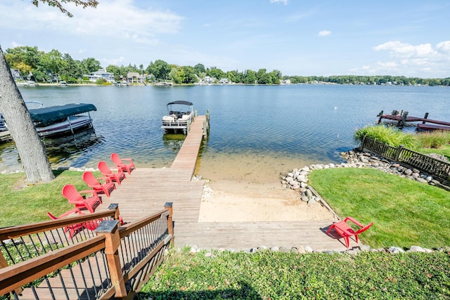 7881 Lakewood Dr, Coloma, MI 49038 - dock featuring a water view