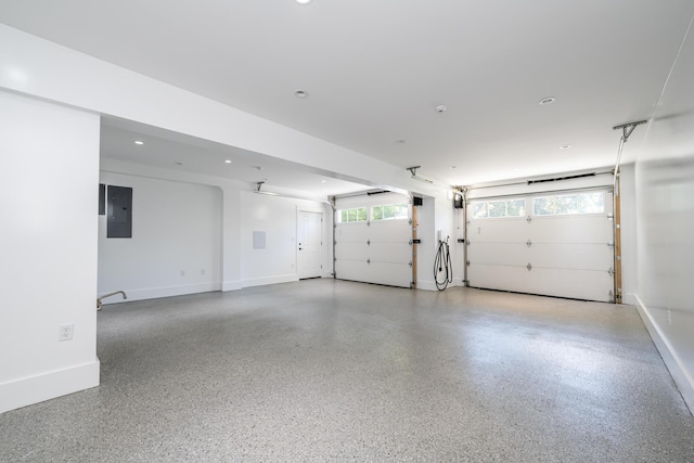 7881 Lakewood Dr, Coloma, MI 49038 - garage with electric panel and baseboards