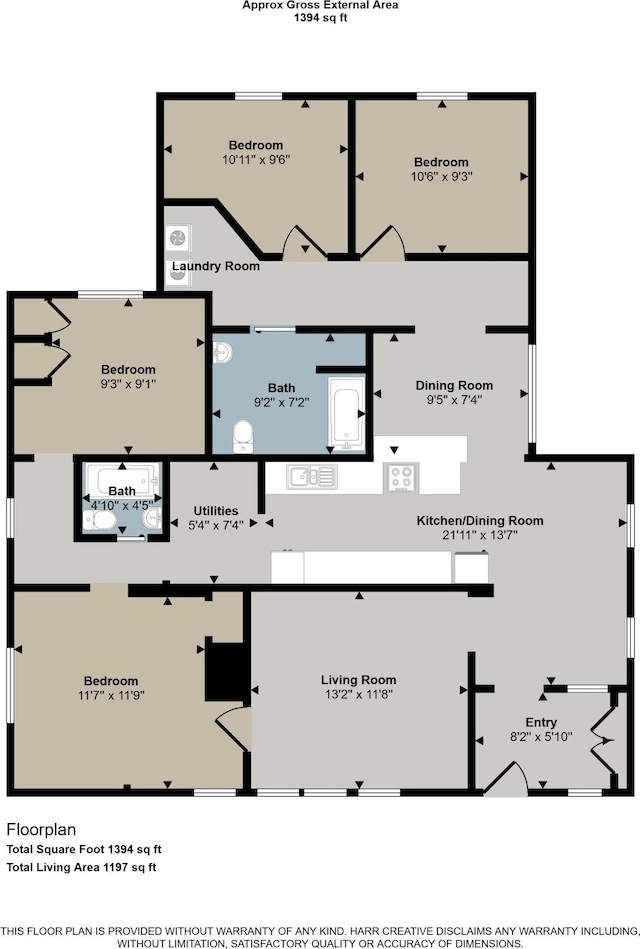 11660 Wren Dr, Lakeview, MI 48850 - property floor plan