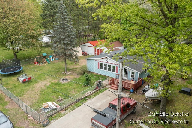 11660 Wren Dr, Lakeview, MI 48850 - aerial view of property and surrounding area