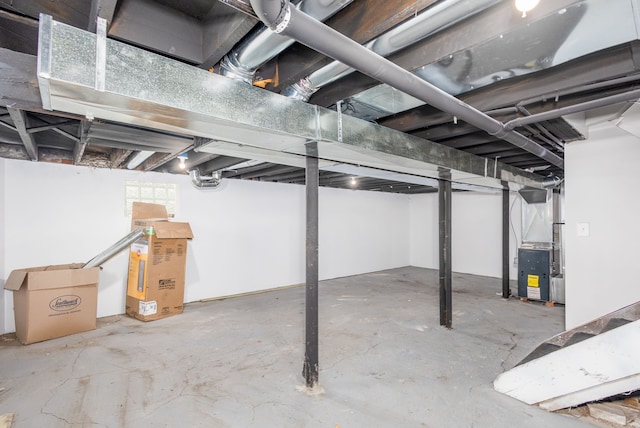 1426 Canton St, Detroit, MI 48207 - unfinished basement featuring heating unit