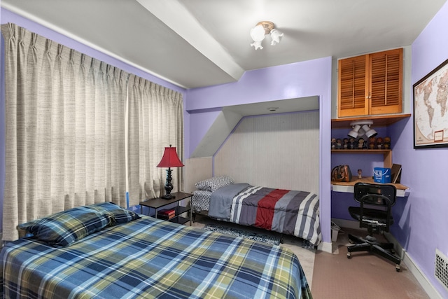 449 Spruce St, Wyandotte, MI 48192 - carpeted bedroom with an office area and baseboards