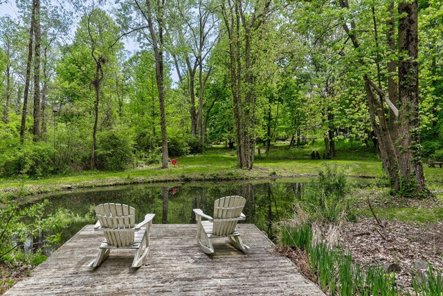 7361 N Shore Dr, South Haven, MI 49090 - view of patio / terrace featuring a boat dock