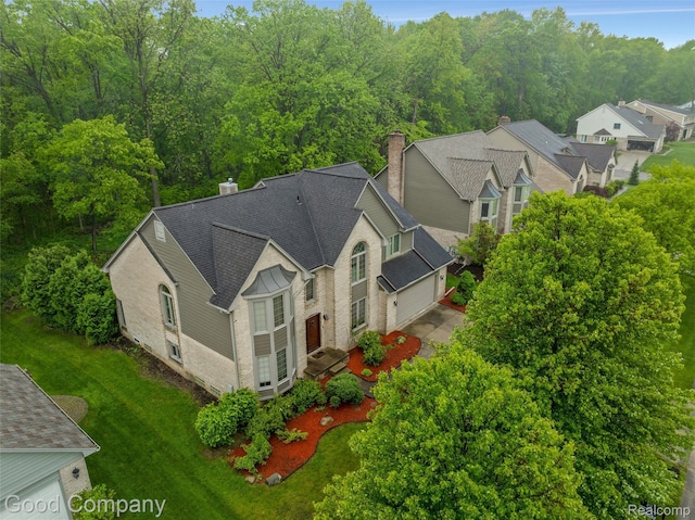 5893 Christina Dr, West Bloomfield, MI 48324 - view from above of property