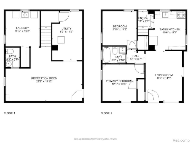 19165 Roger St, Melvindale, MI 48122 - view of property floor plan
