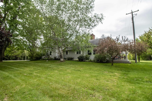 view of grassy yard
