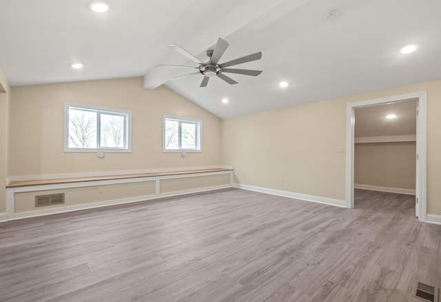 4624 Parman Rd, Stockbridge, MI 49285 - unfurnished room featuring a ceiling fan, wood finished floors, baseboards, and recessed lighting