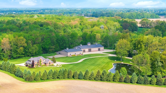 4624 Parman Rd, Stockbridge, MI 49285 - view from above of property with a forest and a large body of water