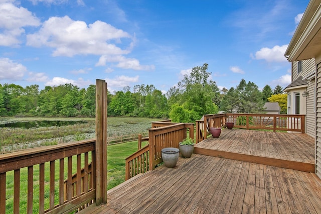 4900 Grass Lake Rd, White Lake, MI 48383 - wooden terrace with a lawn