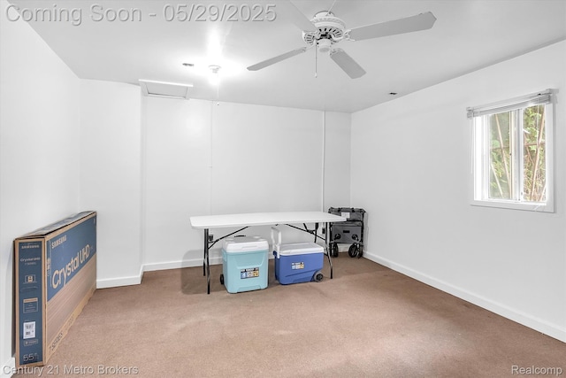 2232 Hayward St, Clio, MI 48420 - unfurnished office with carpet, baseboards, and attic access