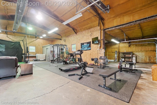 2232 Hayward St, Clio, MI 48420 - gym featuring a garage