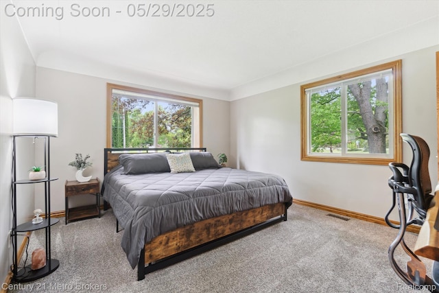 2232 Hayward St, Clio, MI 48420 - carpeted bedroom featuring multiple windows and baseboards