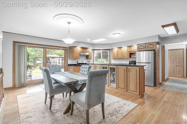 2232 Hayward St, Clio, MI 48420 - dining area with light wood-type flooring