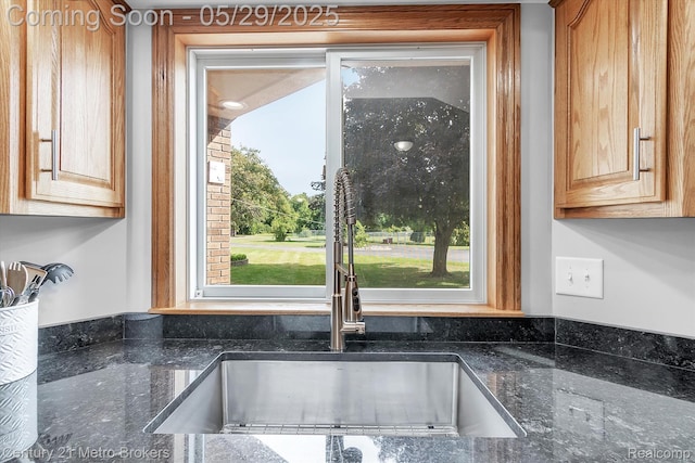 2232 Hayward St, Clio, MI 48420 - detailed view of a sink and dark stone counters