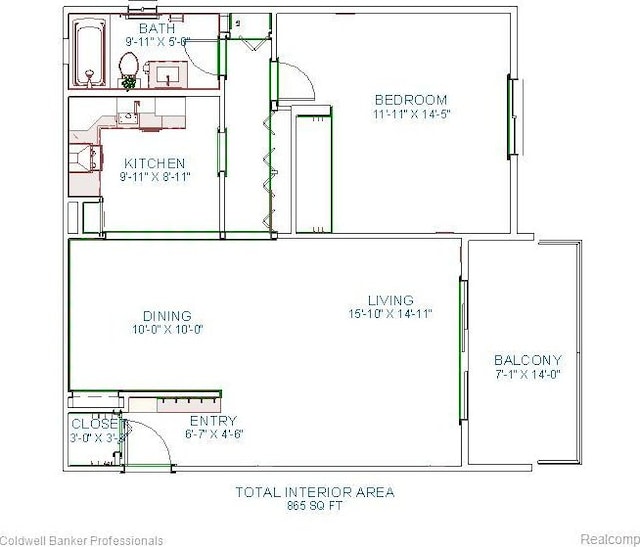 8401 Kennedy Cir N Unit 7, Warren, MI 48093 - view of room layout