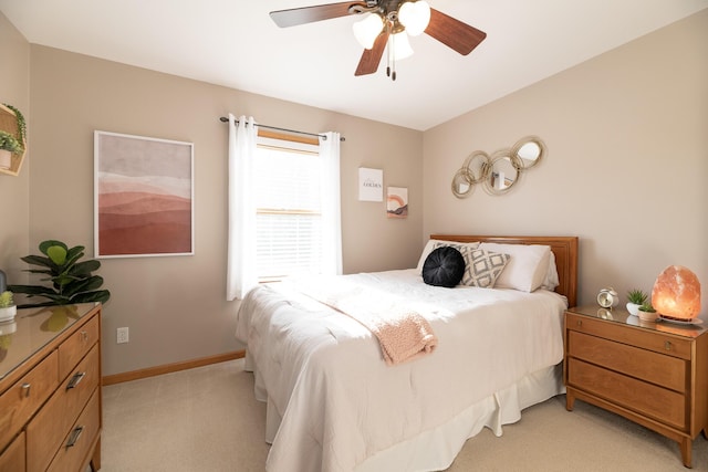7130 Riesling St, Michigan, MI 49071 - bedroom featuring light carpet, ceiling fan, and baseboards