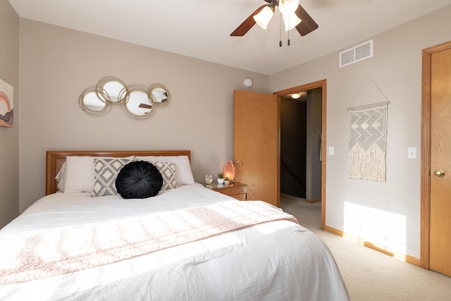 7130 Riesling St, Michigan, MI 49071 - bedroom featuring light colored carpet, a ceiling fan, and baseboards