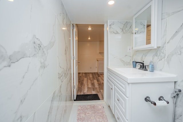 32904 Surow Dr, Warren, MI 48093 - bathroom with vanity and recessed lighting