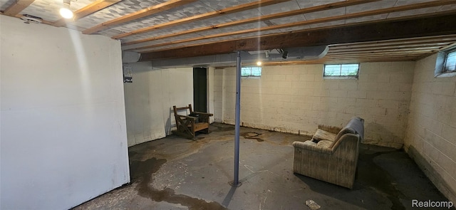5471 Fairhaven St, Flint, MI 48505 - below grade area featuring concrete block wall
