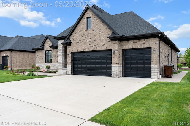 14153 Jode Park, Utica, MI 48315 - french provincial home featuring driveway, brick siding, and roof with shingles