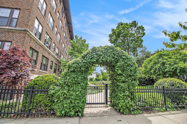 view of community featuring a gate