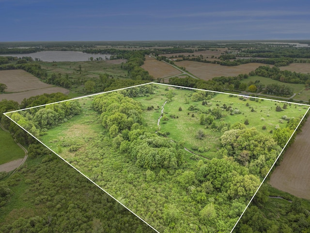 overview of rural landscape featuring property boundaries highlighted