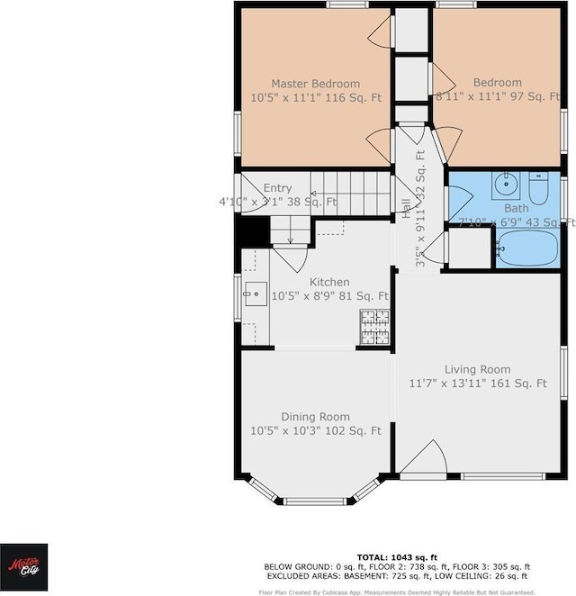 6905 Archdale St, Detroit, MI 48228 - home floor plan