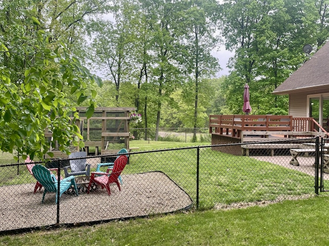 19490 Island Lake Rd, Chelsea, MI 48118 - view of yard with a deck
