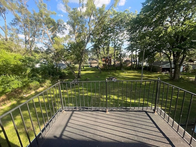 8056 Fisher Ave, Warren, MI 48089 - wooden deck with a lawn