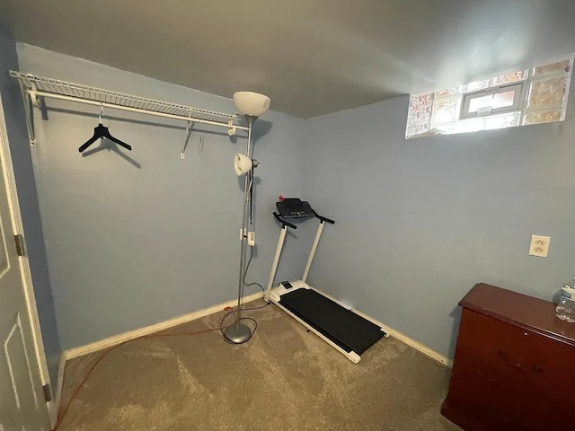 8056 Fisher Ave, Warren, MI 48089 - workout area featuring carpet flooring and baseboards
