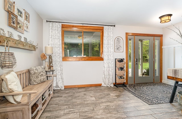 5511 Westside Dr, Alger, MI 48610 - foyer entrance with wood finish floors and baseboards