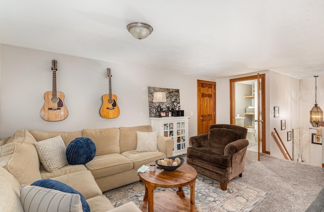 5511 Westside Dr, Alger, MI 48610 - living area with carpet flooring