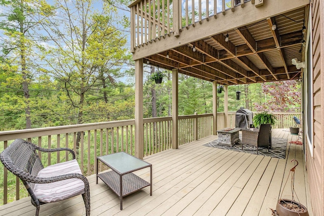 5511 Westside Dr, Alger, MI 48610 - view of wooden deck