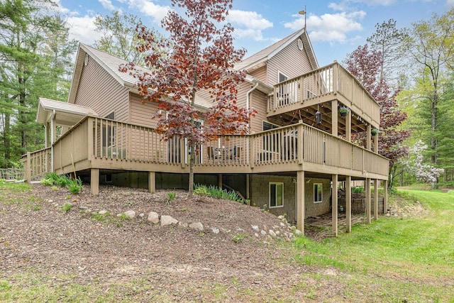 5511 Westside Dr, Alger, MI 48610 - back of house featuring a wooden deck