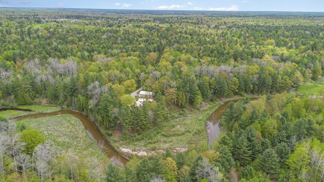 5511 Westside Dr, Alger, MI 48610 - aerial overview of property's location with a forest
